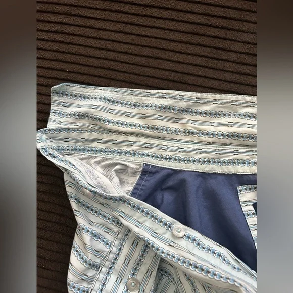 Prana Button Down Organic Cotton Mens Short Sleeve Relaxed Fit Shirt Sz XL - Picture 10 of 13